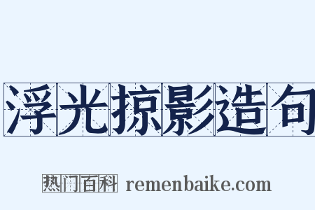 浮光掠影造句是什么意思的图片